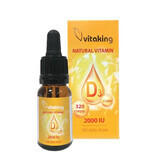 Vitamin D3 natürliche Tropfen, 2000IU, 10ml, Vitaking