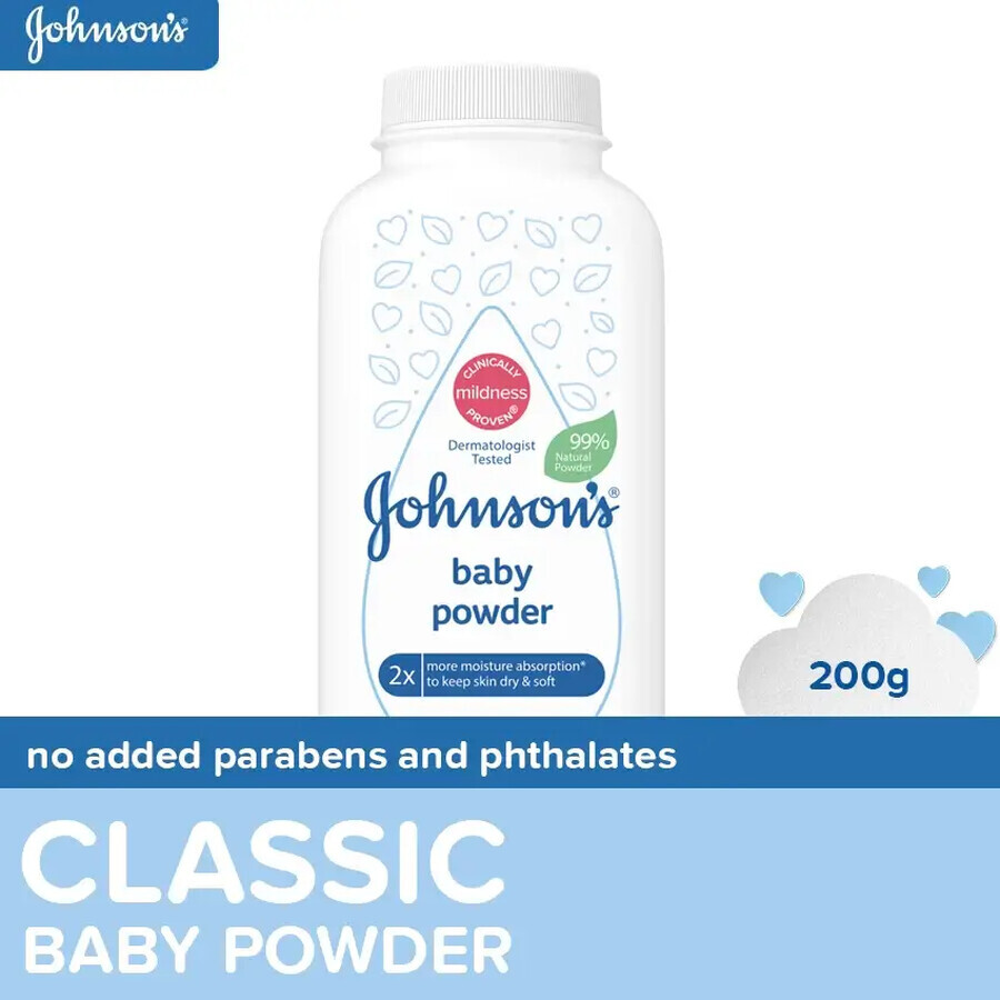 Talc, 200g, Johnson's Baby