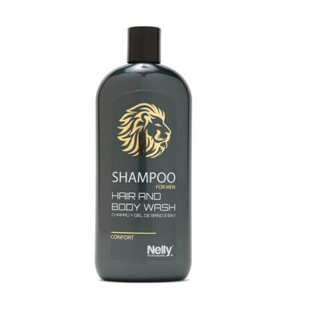 Shampooing et gel douche pour hommes 2en1, 400 ml, Nelly Professional