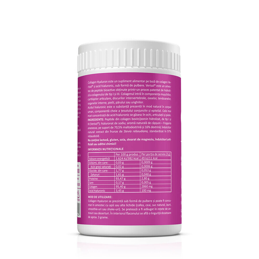 Collagen + Hyaluron with strawberry flavour, 150g, Zenyth