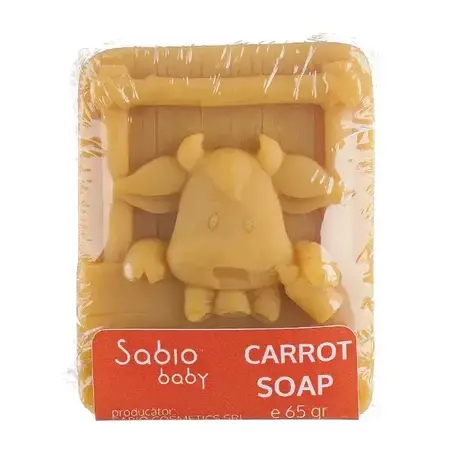 Natürliche feste Seife mit Karotten für Babys, 65 g, Sabio