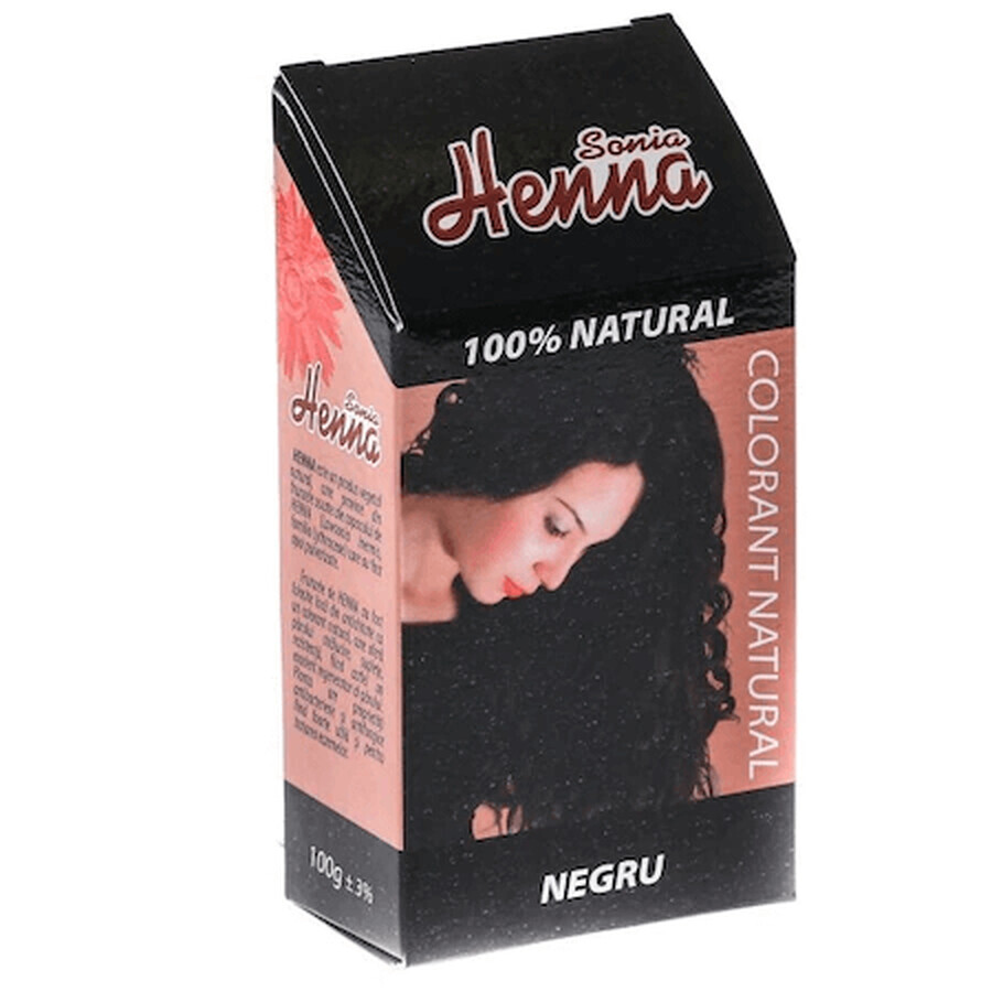 Sonia Henné naturel teinture noire, 100 g, Kian Cosmetics