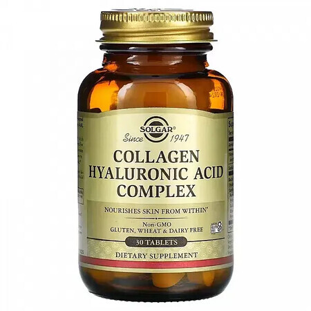 Collagen Hyaluronic Acid Complex 120mg 30 tablets, Solgar