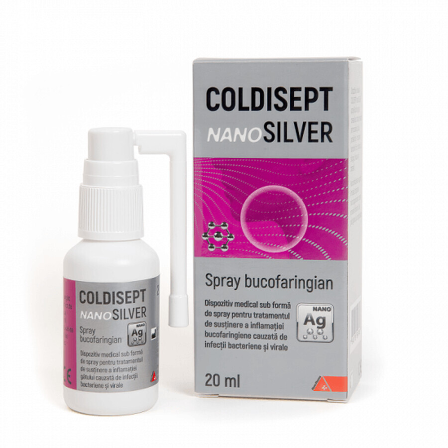Spray pour la gorge Coldisept NanoSilver, 20 ml, Arkona