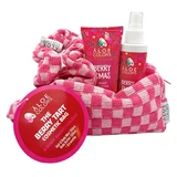 Aloe+ Colors De Bessentaart Cosmetische Tas met Haar- & Lichaamsmist 150ml, Body Butter 100ml & Scrunchie