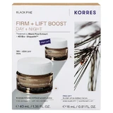 Korres Promo Pack Black Pine Cremă de zi pentru fermitate și lifting pentru pielea uscată - foarte uscată 40ml & FREE Cremă de noapte pentru fermitate și lifting 15ml