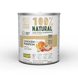 FRESH FARM Coarse, XS-XL, Poulet et potiron, nourriture humide en conserve sans céréales pour chiens, (pâté), 800g