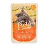 SAM'S FIELD True Meat Fillets, Chicken and Pumpkin, sachet de nourriture humide sans grain pour chats, (en sauce), 85g