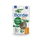MONGE Gift Skin Support  Filled &amp; Crunchy, Cod și Aloe Vera, punguță recompense funcționale fără cereale pisici, piele &amp; blană, 60g