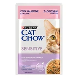 PURINA Cat Chow Sensitive, saumon et potiron, sachet de nourriture humide pour chats, système digestif, (en sauce), 85g