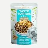 APPLAWS Taste Toppers, XS-XL, Weißer Fisch und Lachs, Beutel getreidefreies Nassfutter für Hunde, (in Sauce), 85g