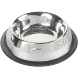 TRIXIE, kattenbak, rond, antislip, roestvrij staal, zilver, 0.2l, ⌀15cm