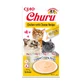 INABA CIAO Churu Churu Puree, Pollo con Formaggio, bocconcini liquidi per gatti senza cereali, con copertura cremosa, 14g x 4 x 4