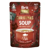 BRIT Christmas Soup, Fish, sachet de nourriture humide sans céréales pour chats, (garniture), 75g