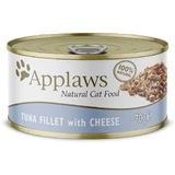 APPLAWS, Tonijn en Kaas, nat kattenvoer in blik, (in soep), 156g