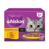 WHISKAS Selections, Poultry, sachet wet cat food, (in sauce), multipack, 85g x 12