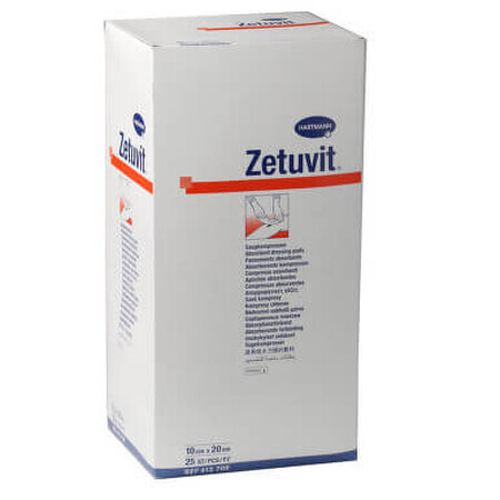 Compresse assorbenti - Zetuvit (413702), 10x20 cm, 25 pezzi, Hartmann