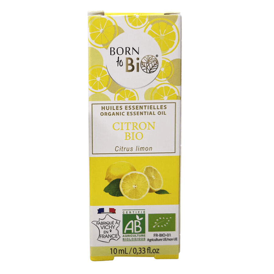 Huile essentielle de citron bio, 10 ml, Born to Bio