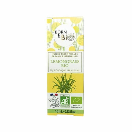 Ulei esential de lemongrass bio, 10 ml, Born to Bio