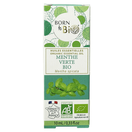 Huile essentielle de menthe verte bio, 10 ml, Born to Bio