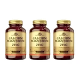 Solgar Calcium/Magnesium + Zinc Pack 3 x 100 Veggie Capsules