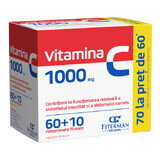 Vitamine C 1000 mg, 60 + 10 comprimés pelliculés, Fiterman