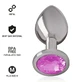 Intense Anal Plug Métal Aluminium Avec Cristal Rose Taille M