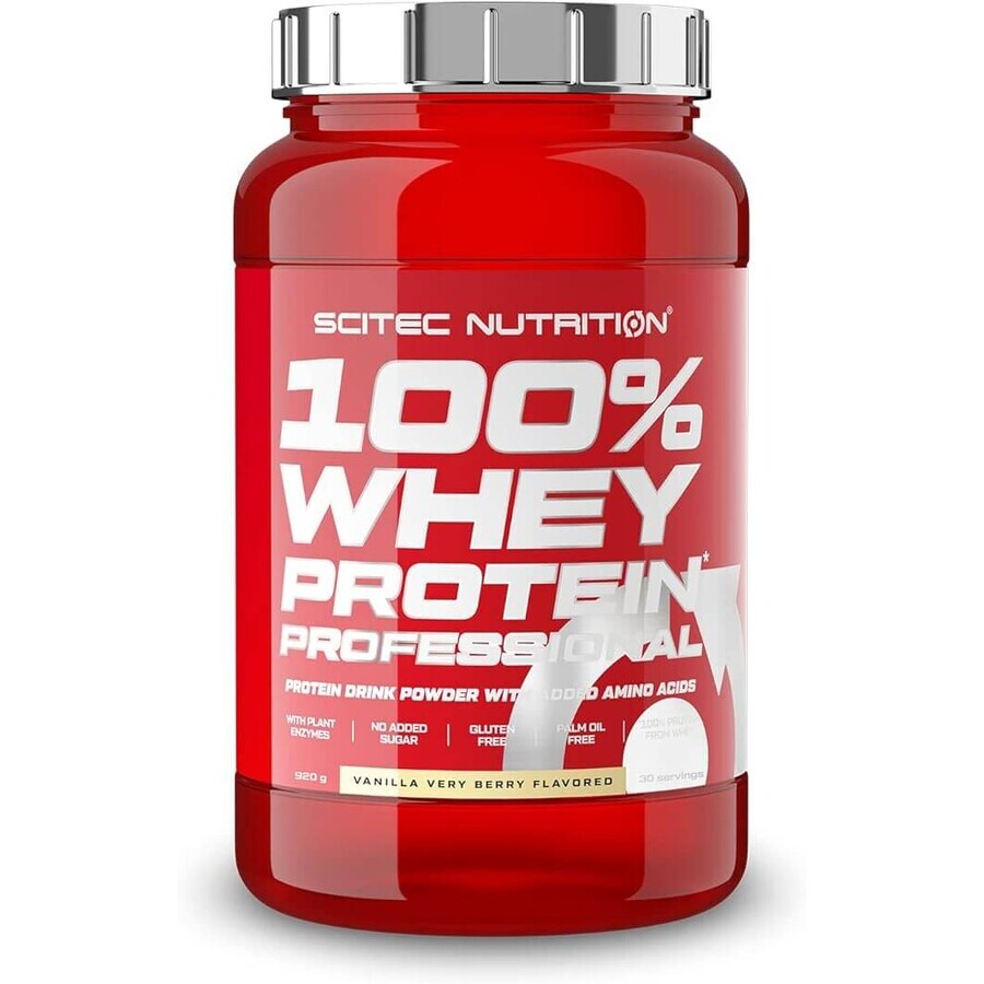 Whey Protein Professional Vanilla Very Berry, 920 grammes, Scitec Nutrition