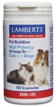 Lamberts Pet Nutrition (Omega 3) Hund Katze 120 Kapseln