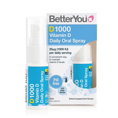 Vitamine D Oral Spray, 1000IU, 15ml, BetterYou