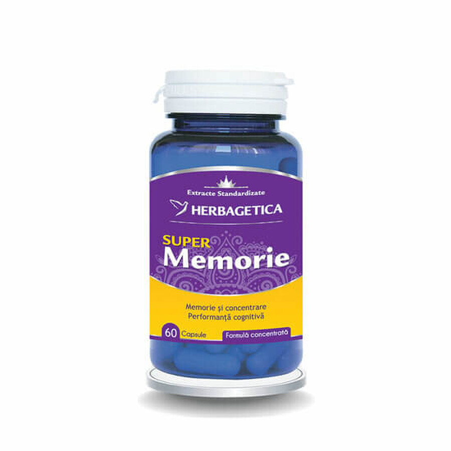 Super Memory, 60 gélules, Herbagetica