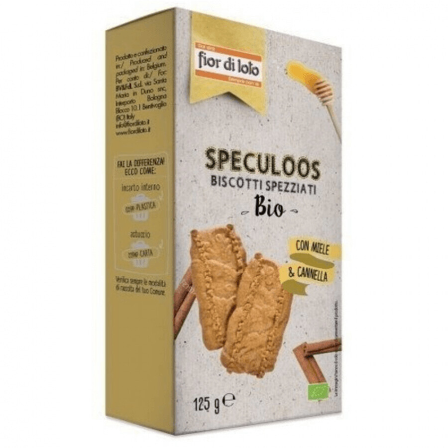 Bio-Kekse mit Honig und Zimt Speculos, 125g, Fior di Loto