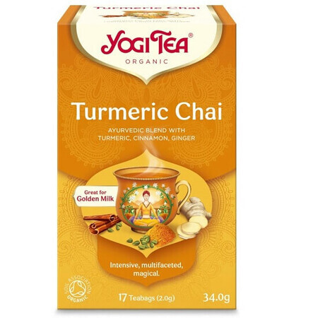 Thé biologique avec Turmenic, 17 sachets, Yogi Tea
