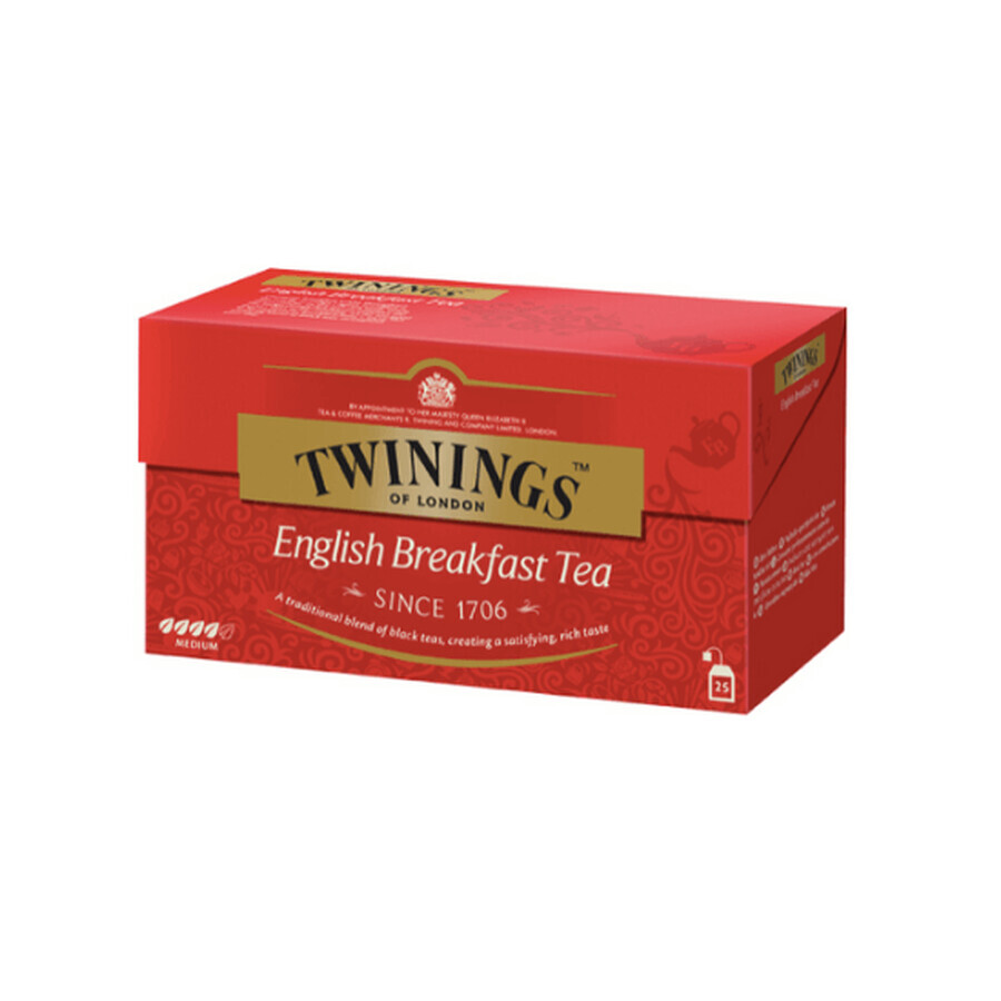 Tè nero English Breakfast, 25 bustine, Twinings