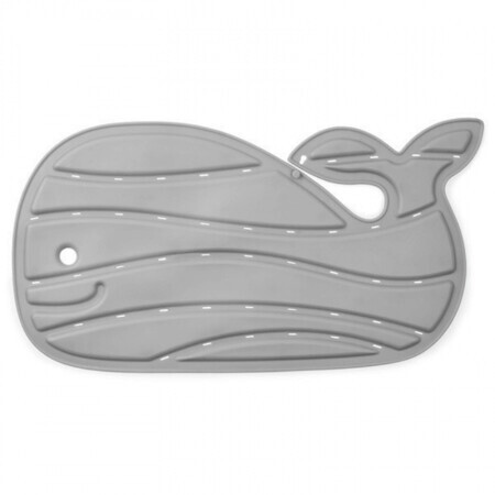 Tapis de bain antidérapant en forme de baleine Moby, gris, Skip Hop