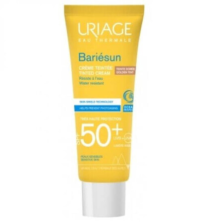 Crème solaire teintée SPF50+ Bariesun, 50 ml, or, Uriage