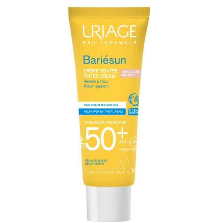 Uriage getönte Sonnenschutzcreme SPF50+ Bariesun, 50 ml, helle Haut, Uriage