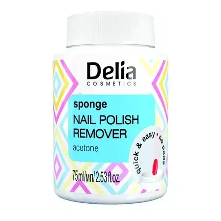 Rimuovi acetone e spugna, 75 ml, Delia