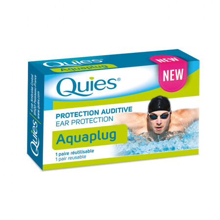 Dopuri din silicon, Aquaplug, 1 pereche, Quies