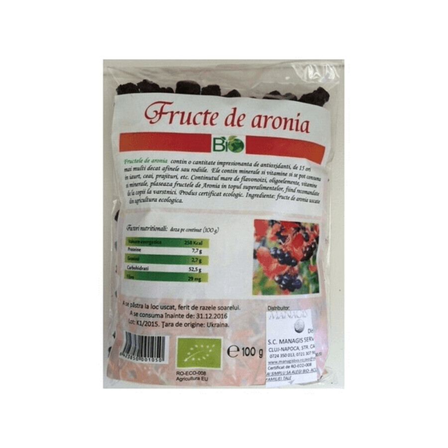 Aronia fruit Bio, 100 g, Managis