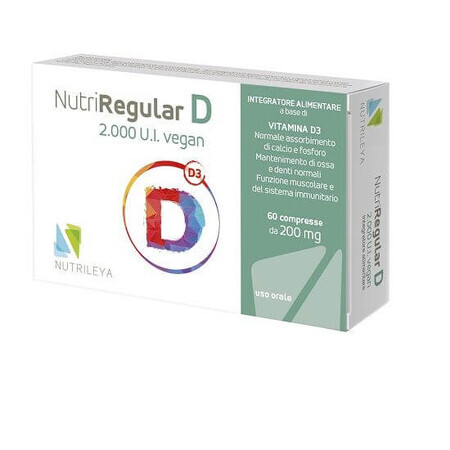 NutriRegular Vitamin D, 2000 IU, 60 cpr, Nutrileya