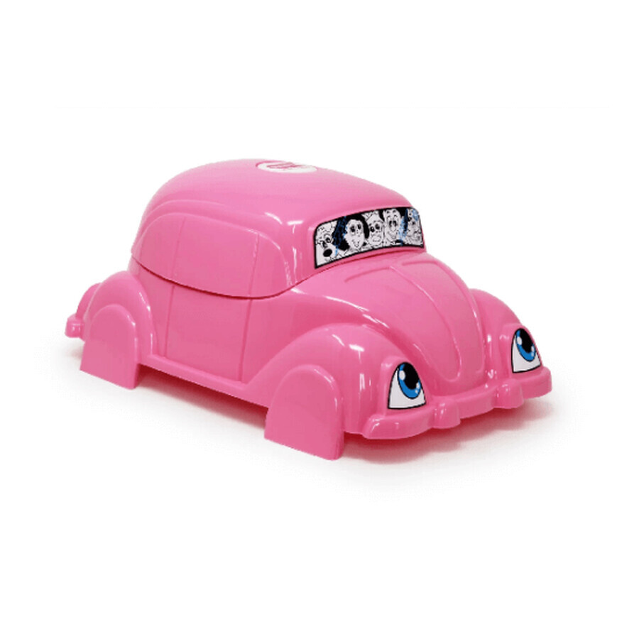 Pot en forme de petite voiture, rose, Ok Baby