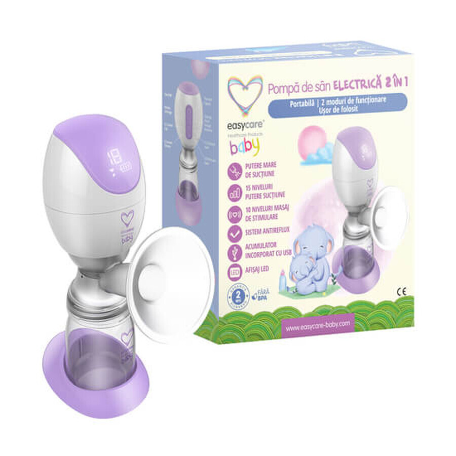 EasyCare Baby 2 in 1 tragbare elektrische Milchpumpe