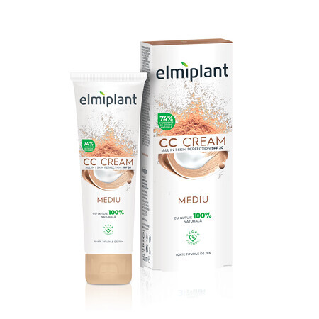 Crema CC Skin Moisture, tonalità media, 50 ml, Elmiplant