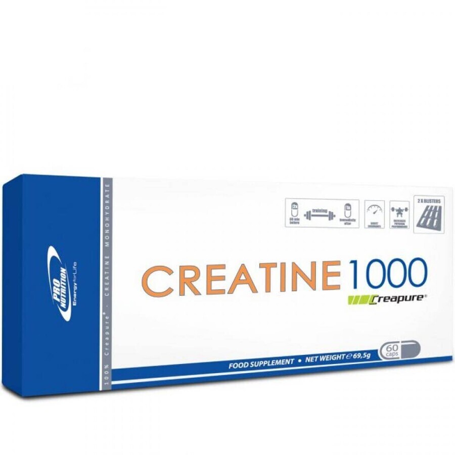 Creatine 1000, 60 gélules, Pro Nutrition