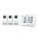 Set Termometru si higrometru digital cu 3 transmitatoare wireless externe Trio,  Airbi