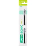 GUM SONIC DAILY vervangende opzetborstels zwart 2 stuks.