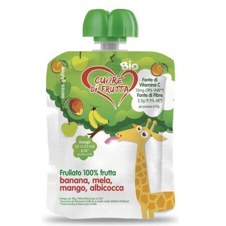 Bio-Fruchtsmoothie für Kinder Girafa, 90 g, Cuore di frutta