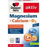 DOPPELHERZ Magnesium+Calcium+D3 Tablets 40 St.