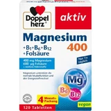 DOPPELHERZ Magnesium 400+B1+B6+B12+foliumzuur Tabl. 120 St.